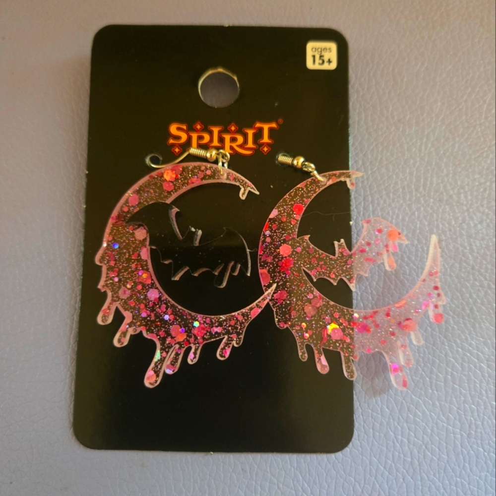 Spirit Halloween Bat Earrings